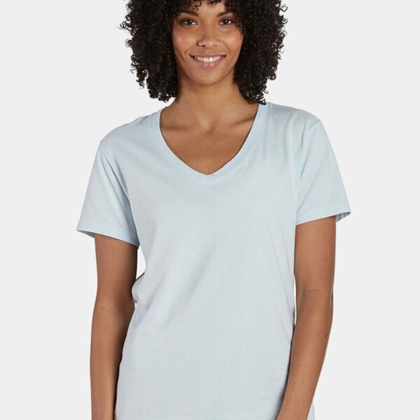 Women's Garment-Dyed V-Neck T-Shirt Thumbnail